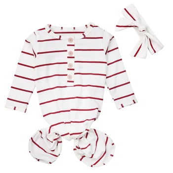 1 Set Baby Stripe Pattern Cotton Clothing Long Sleeves Infant Jumpsuit Cute Soft Breathable Baby Costume with Headband (Red Stri
1 Set Baby Stripe Pattern Cotton Clothing Long Sleeves Infant Jumpsuit Cute Soft Breathable Baby Costume with Headband (Red Stri