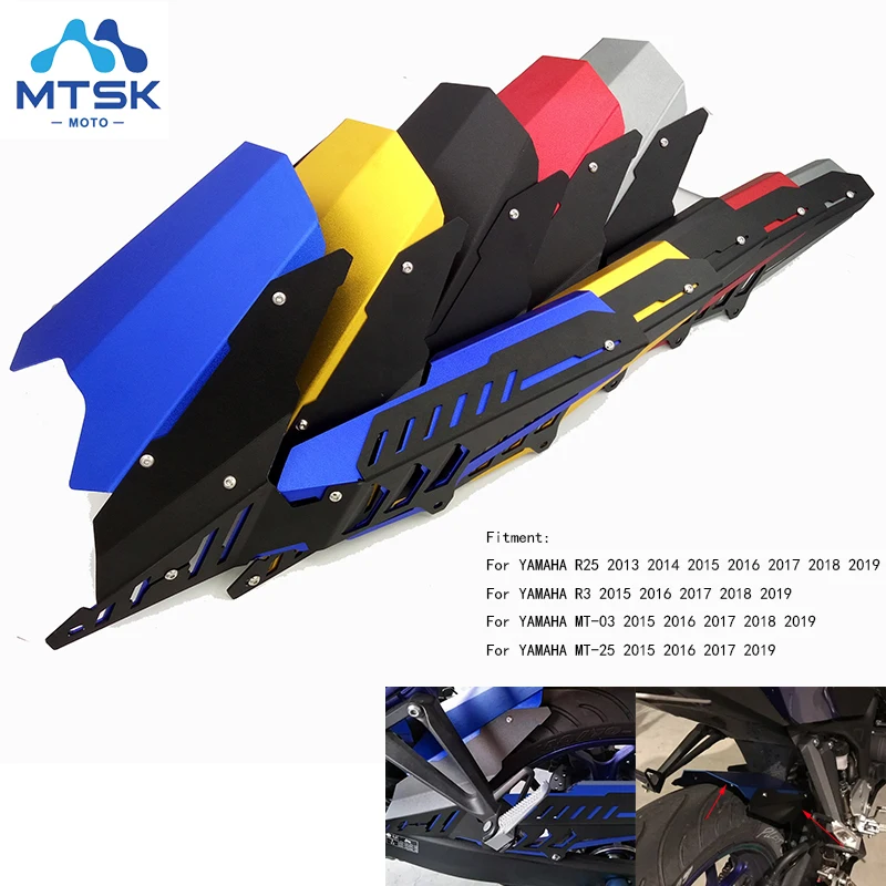 YZF R3 R25 MT03 MT25 CNC Rear Fender Mudguard and Chain Guard Cover Kit for YAMAHA YZF-R25 R3 2013-2019 MT-03 MT-25 2015-2019
YZF R3 R25 MT03 MT25 CNC Rear Fender Mudguard and Chain Guard Cover Kit for YAMAHA YZF-R25 R3 2013-2019 MT-03 MT-25 2015-2019