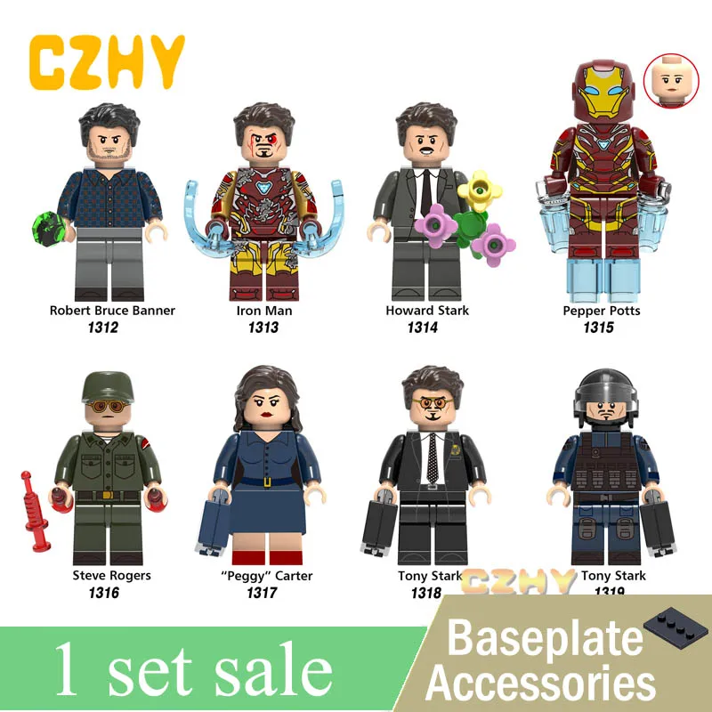 Set Building Blocks Super Heroes Iron MAN Robert Bruce Banner Howard Stark Pepper Potts Bricks Toy For Children X0264
Set Building Blocks Super Heroes Iron MAN Robert Bruce Banner Howard Stark Pepper Potts Bricks Toy For Children X0264