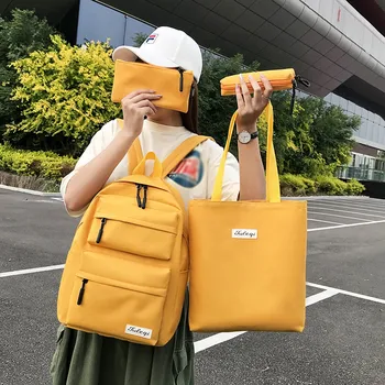 4 Pieces Student School Bags for Teenage Girls Simple Style Backpacks Multifunctional Large Capacity Canvas Women Backpacks
4 Pieces Student School Bags for Teenage Girls Simple Style Backpacks Multifunctional Large Capacity Canvas Women Backpacks
