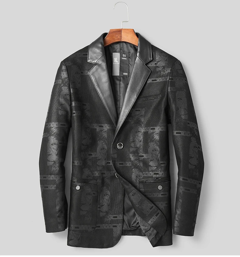 Waliicorners Businessmen Formal Leather Coat Formal Metting Slim Suit Clothing Genuine Leather Jackets Men Spring Sheepskin Coats 12 Hd8bb3c8f694b48a99c5609b10485c7fem