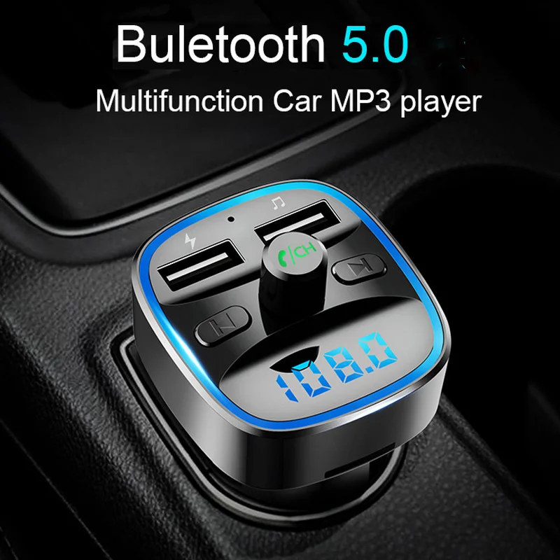 FM Transmitter Modulator Bluetooth 5.0 Car MP3 Player A2DP Music Handsfree Car Kit Support TF Card U-disk Voice Broadcast
FM Transmitter Modulator Bluetooth 5.0 Car MP3 Player A2DP Music Handsfree Car Kit Support TF Card U-disk Voice Broadcast
