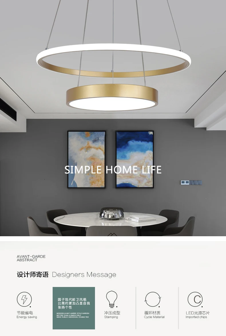 Avize Lustre Pendant Light Gold