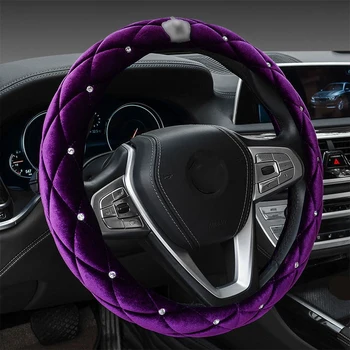 New Arrival High Quality Winter Plush Car Steering Wheel Cover Bling Diamond Rhinestone Crown 38cm Luxury
New Arrival High Quality Winter Plush Car Steering Wheel Cover Bling Diamond Rhinestone Crown 38cm Luxury