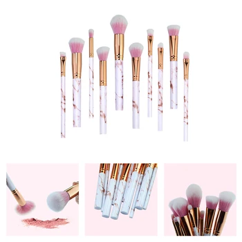 10pcs Foundation Blush Powder Eyeshadow Blending Makeup Brush Set Marble Pattern Makeup Brush
10pcs Foundation Blush Powder Eyeshadow Blending Makeup Brush Set Marble Pattern Makeup Brush