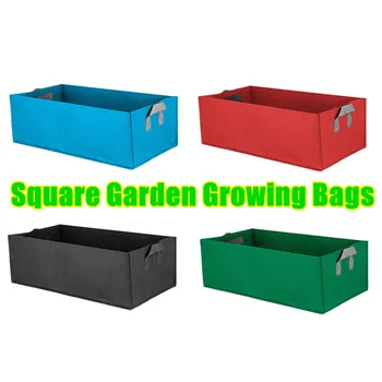 

Non-woven Fabric Planter Bag Seedling Gallon Tree Handle Rectangle Raised Garden Bed Planting Container Grow Bags Breathable