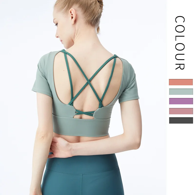 COLORVALUE Short Sleeves Sport Top with Built In Bra Open Back Yoga Shirts Sports Bra Cropped Workout Tops Gym Clothes Tee Shirt
COLORVALUE Short Sleeves Sport Top with Built In Bra Open Back Yoga Shirts Sports Bra Cropped Workout Tops Gym Clothes Tee Shirt