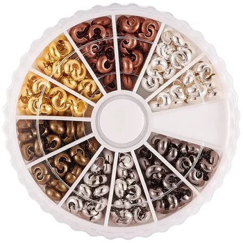 500Pcs 6 Colors m Iron Half Round Open Crimp Beads Covers Knot Covers Beads End Tips for Jewelry Makings
500Pcs 6 Colors m Iron Half Round Open Crimp Beads Covers Knot Covers Beads End Tips for Jewelry Makings