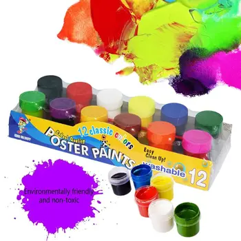 20ml 12 Vibrant Colors Washable Gouache Paint for Kids School Finger Paint
20ml 12 Vibrant Colors Washable Gouache Paint for Kids School Finger Paint