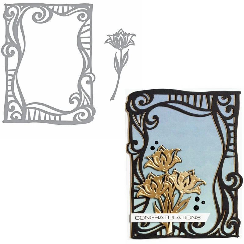 Vintage Frame+Flower Metal Cutting Dies Stencils Vintage Border Frame+Flower Die Cuts For Card Making Decoration New 2019
Vintage Frame+Flower Metal Cutting Dies Stencils Vintage Border Frame+Flower Die Cuts For Card Making Decoration New 2019