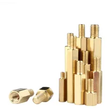 5-50 adet pirinç standoff M2 M2.5 M3 M4 m5 m6 erkek kadın pirinç Standoff Spacer altıgen saplama Spacer(China)