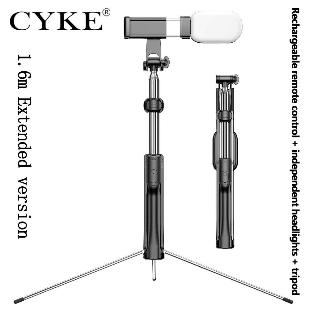 CYKE 3in1 Extendable Monopod Selfie Stick Grip Handle Tripod Accessory with LED light compatible for iPhone Android
CYKE 3in1 Extendable Monopod Selfie Stick Grip Handle Tripod Accessory with LED light compatible for iPhone Android