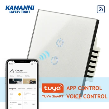 Kamanni Smart Switches 2 Gang WiFi Smart Switch US Standard 1/2/3/4 Gang 1/2 Way App Control Smart Light Switch Goole Home 220V
Kamanni Smart Switches 2 Gang WiFi Smart Switch US Standard 1/2/3/4 Gang 1/2 Way App Control Smart Light Switch Goole Home 220V