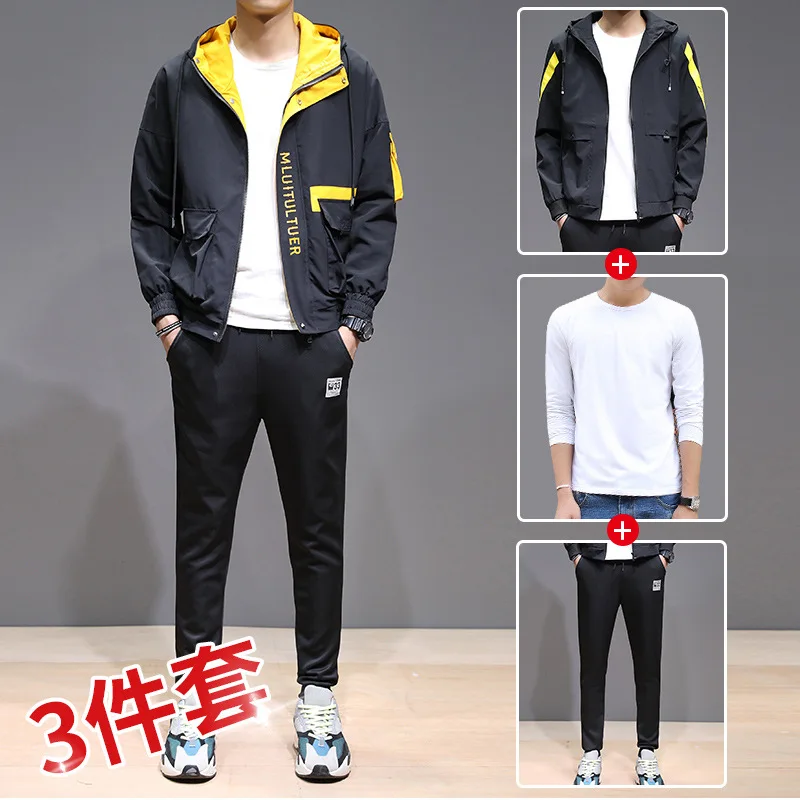 Spring And Autumn Thin Men Hooded Stripes Slim Fit Coat Trousers Three-piece Set Large Size Leisure Suit
Spring And Autumn Thin Men Hooded Stripes Slim Fit Coat Trousers Three-piece Set Large Size Leisure Suit