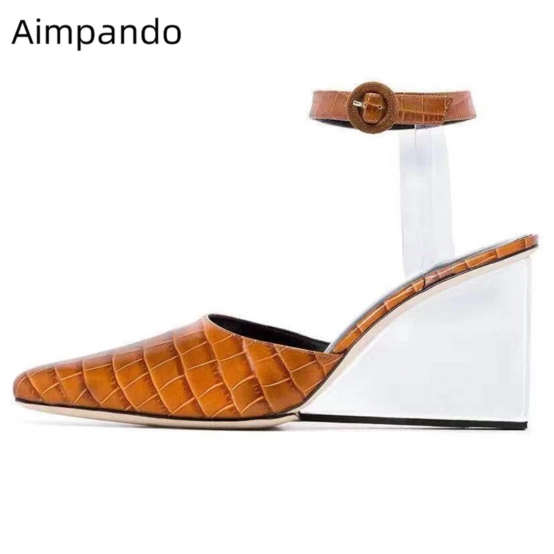 Transparent Clear Wedges Gladiator Sandals Women Sexy Point Toe PVC Ankle Strappy Serpentine 2020 Summer Sandalias Mujer
Transparent Clear Wedges Gladiator Sandals Women Sexy Point Toe PVC Ankle Strappy Serpentine 2020 Summer Sandalias Mujer