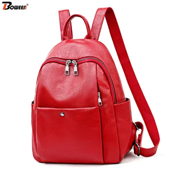 Solid Soft Women Leather Backpack Black Red Small Pu Back Pack Ladies Bagpack for Teenage Girls Litthing Waterproof Backbag 2020
Solid Soft Women Leather Backpack Black Red Small Pu Back Pack Ladies Bagpack for Teenage Girls Litthing Waterproof Backbag 2020