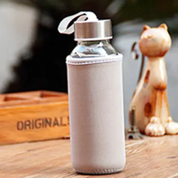 300ml Glass Drinking Bottle Borosilicate Glass Water Bottle with Cloth Cover Pouch Portable Travel Drink Bottle
300ml Glass Drinking Bottle Borosilicate Glass Water Bottle with Cloth Cover Pouch Portable Travel Drink Bottle