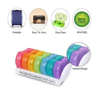 Mini Pillbox 7 Days Weekly Pill Case Container Pill Timer Moisture-proof Medicine Box Organizer Easy Carry Tablet Box
Mini Pillbox 7 Days Weekly Pill Case Container Pill Timer Moisture-proof Medicine Box Organizer Easy Carry Tablet Box