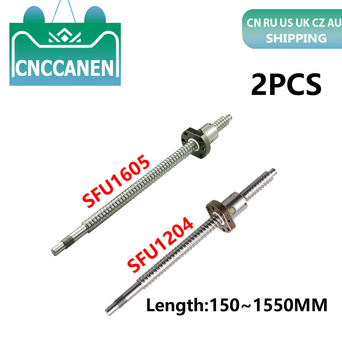 2PCS Ball Screw C7 SFU1204 SFU1605 300mm 500 mm 1550mm With Single Ballnut BK/BF10 12 RM1204 1605 Ballscrew End Machined For CNC
2PCS Ball Screw C7 SFU1204 SFU1605 300mm 500 mm 1550mm With Single Ballnut BK/BF10 12 RM1204 1605 Ballscrew End Machined For CNC