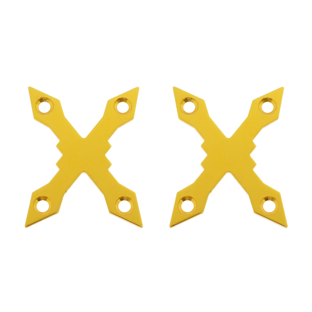 2pcs X-Shaped 4 Holes Aluminum Alloy Anti-Collapse Skateboard Longboard Deck Gaskets Pads 2pcs X-Shaped 4 Holes Aluminum Alloy Anti-Collapse Skateboard Longboard Deck Gaskets Pads
