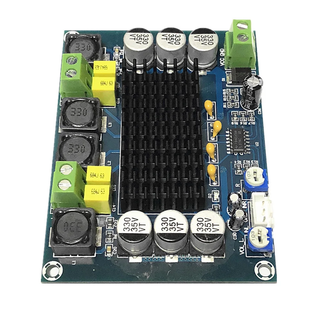 2 X 120W Accessories Lightweight Two Channel Audio Electronic Digital Amplifier Board Easy Install Space Saving High Power Part
2 X 120W Accessories Lightweight Two Channel Audio Electronic Digital Amplifier Board Easy Install Space Saving High Power Part