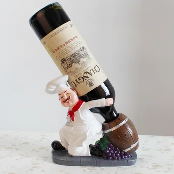 European Wine Rack Chef Figurines Wine Stand Red Wine Holder Whisky Wine Cabinet Decoration Bar Kitchen Shelf Decor Accessories
European Wine Rack Chef Figurines Wine Stand Red Wine Holder Whisky Wine Cabinet Decoration Bar Kitchen Shelf Decor Accessories