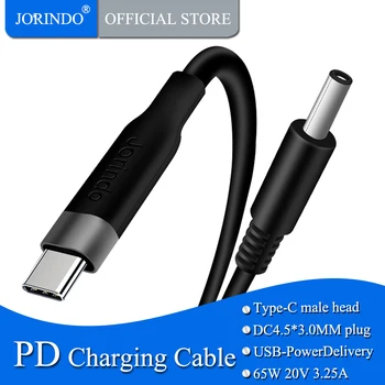 JORINDO Type-C male plug to DELL notebook Interface DC 4.5*3.0MM plug Laptop quickly charged 65W power line,3A
JORINDO Type-C male plug to DELL notebook Interface DC 4.5*3.0MM plug Laptop quickly charged 65W power line,3A