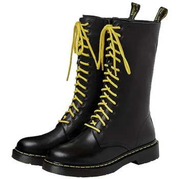 Stylsih Yellow Black Cross Tied Women Ankle Boots Autumn Winter Short Bootie Side Zipper Genuine Leather Platform Botas Mujer
Stylsih Yellow Black Cross Tied Women Ankle Boots Autumn Winter Short Bootie Side Zipper Genuine Leather Platform Botas Mujer