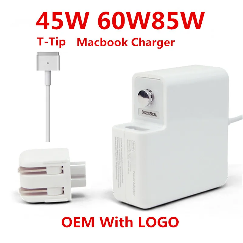 OEM With Apple LOGO 45W 60W 85W MagSaf* 2 T-Tip Notebook Laptops Power Adapter Charger For Macbook Air Retina Pro 11'' 13" 15"
OEM With Apple LOGO 45W 60W 85W MagSaf* 2 T-Tip Notebook Laptops Power Adapter Charger For Macbook Air Retina Pro 11'' 13" 15"
