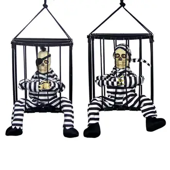 Voice-Control Prisoner Hanging Ghost Halloween Decoration The Bone In Prison Bar Decorative Props Dress With Prison Clothes
Voice-Control Prisoner Hanging Ghost Halloween Decoration The Bone In Prison Bar Decorative Props Dress With Prison Clothes