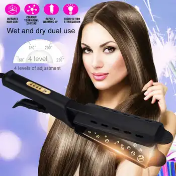 Hair Straightener Four-gear Temperature Adjustment Ceramic Tourmaline Ionic Flat Iron Hair Straightener For Women Widen Panel
Hair Straightener Four-gear Temperature Adjustment Ceramic Tourmaline Ionic Flat Iron Hair Straightener For Women Widen Panel