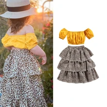 Girls Clothing Sets Fashion New Summer Children Clothes Solid Off Shoulder Crop Tops+Leopard Skirt 2pcs Kids Clothes Sets
Girls Clothing Sets Fashion New Summer Children Clothes Solid Off Shoulder Crop Tops+Leopard Skirt 2pcs Kids Clothes Sets