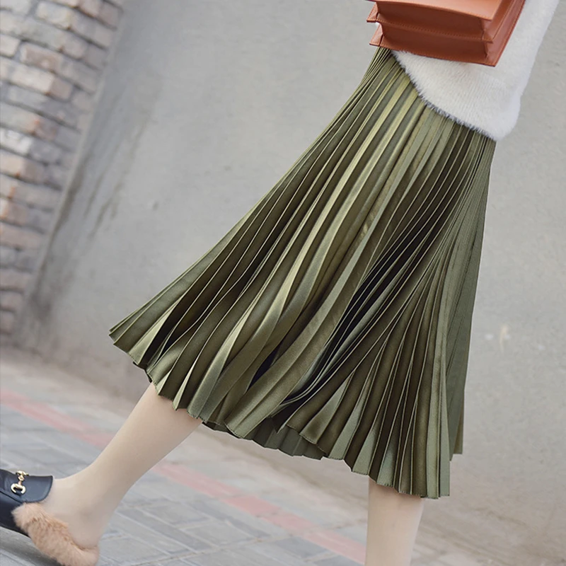2020 Spring Summer Women Long Skirts Chic Brand A-Line Women Pleated Skirts High Waist Women Midi Skirt Faldas Mujer Saias K508
2020 Spring Summer Women Long Skirts Chic Brand A-Line Women Pleated Skirts High Waist Women Midi Skirt Faldas Mujer Saias K508