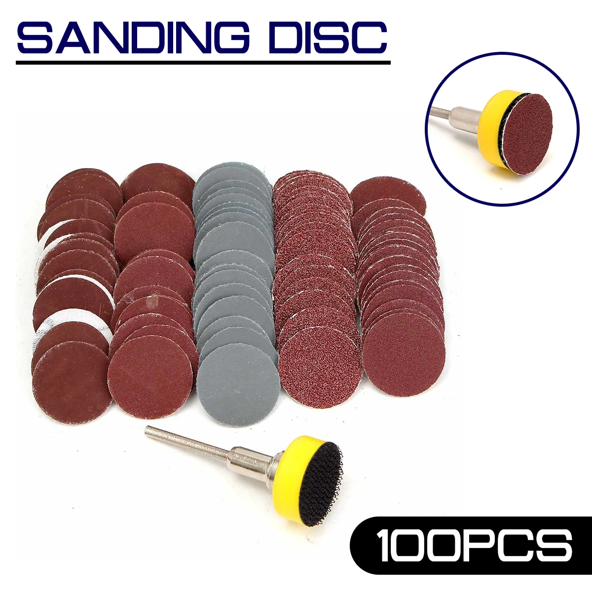 100Pcs 1inch Sanding Disc +1/8inch Shank Abrasives Hook Loop Backer SandPaper + Loop Sanding Pad 1inch Mixed Set
100Pcs 1inch Sanding Disc +1/8inch Shank Abrasives Hook Loop Backer SandPaper + Loop Sanding Pad 1inch Mixed Set