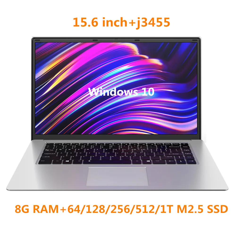 2020 Новый студенческий ноутбук 15 6 дюймов Intel J3455 четырехъядерный 8 ГБ ОЗУ 128 256 512 1tssd