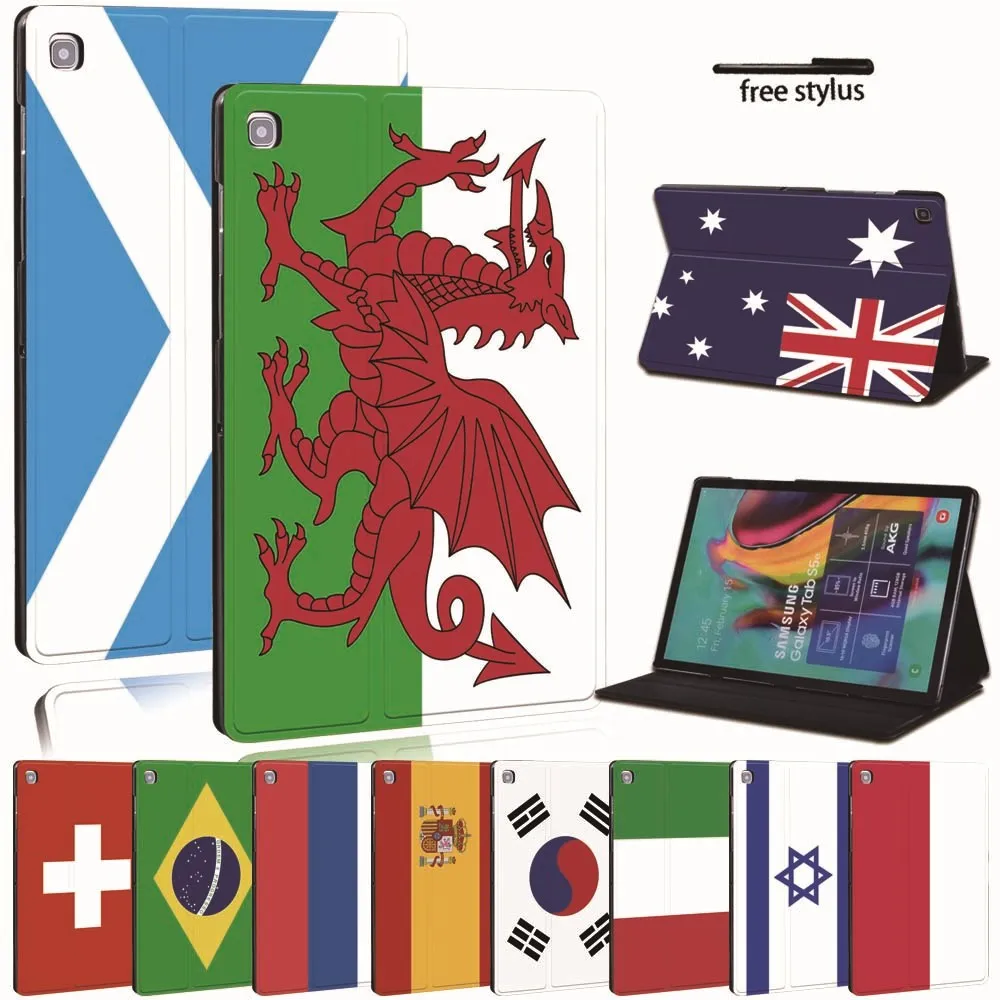 For Samsung Galaxy Tab A A6 7"10" / Tab E S5E Printed Leather Tablet Stand Folio Cover-Ultra-thin Flag tablet Stand Case
For Samsung Galaxy Tab A A6 7"10" / Tab E S5E Printed Leather Tablet Stand Folio Cover-Ultra-thin Flag tablet Stand Case