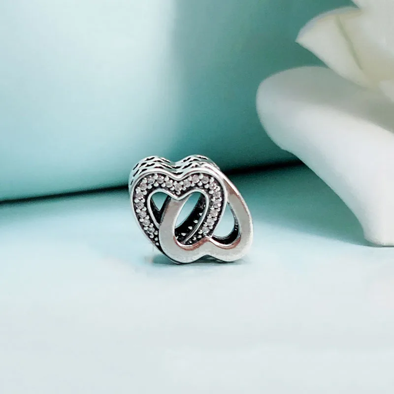 Authentic 925 Sterling Silver Beads Creative Two Heart Entangled Love Beads Fit Original Pandora Bracelet For Women Diy Jewelry
Authentic 925 Sterling Silver Beads Creative Two Heart Entangled Love Beads Fit Original Pandora Bracelet For Women Diy Jewelry