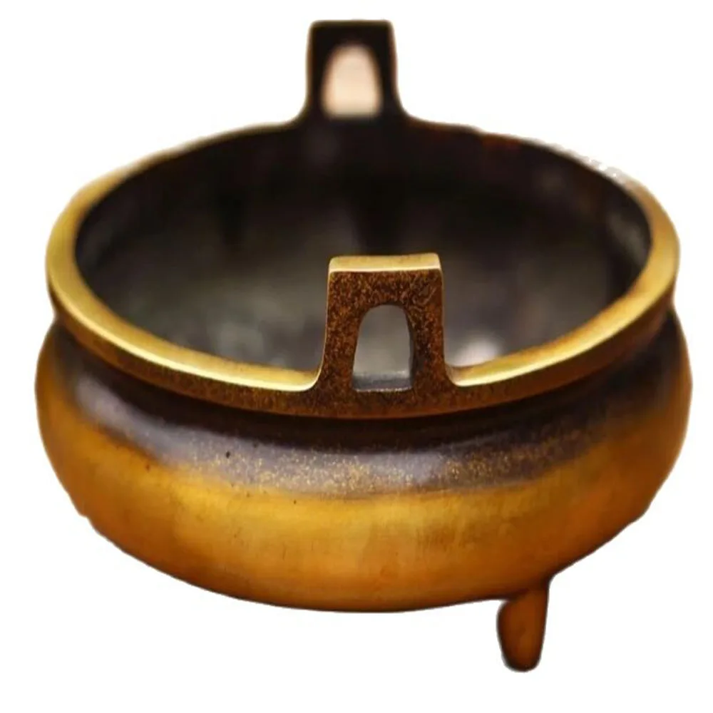 

Chinese Temple Buddhism Ming Dynasty XuanDe Mark Old Bronze Copper incense burner Censer decoration metal handicraft