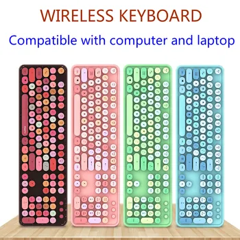 BADIDEAR 2.4G Wireless Keyboard Set Mixed Candy Color Roud Keycap Keyboard and Mouse Comb for Laptop Notebook PC Girls Gift
BADIDEAR 2.4G Wireless Keyboard Set Mixed Candy Color Roud Keycap Keyboard and Mouse Comb for Laptop Notebook PC Girls Gift