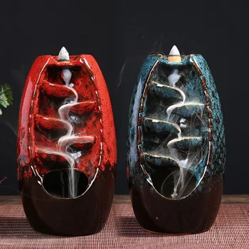 Backflow Incense Burner Waterfall Incense Holder Ceramic With 50 Backflow Incense Cones For Home Office Yoga Home Decoration
Backflow Incense Burner Waterfall Incense Holder Ceramic With 50 Backflow Incense Cones For Home Office Yoga Home Decoration