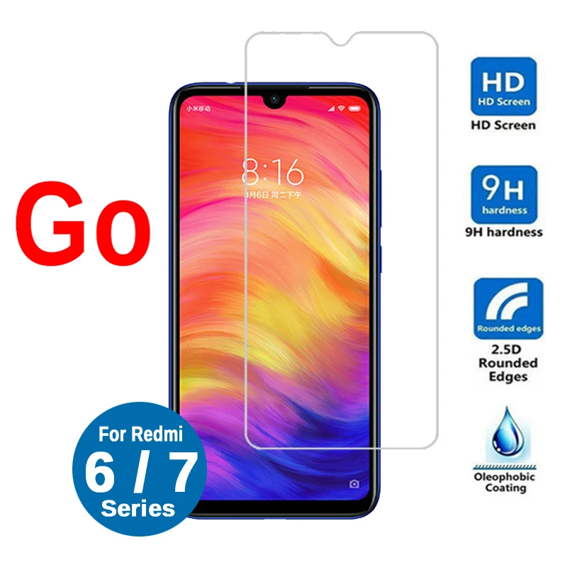 Glass On Redmy Go Tempered For Xiaomi 5A 6A 5 Plus Note 6 Pro 7 A 5+ 5Plus Note5 Note6 Screen Protector Safety Film | Мобильные
