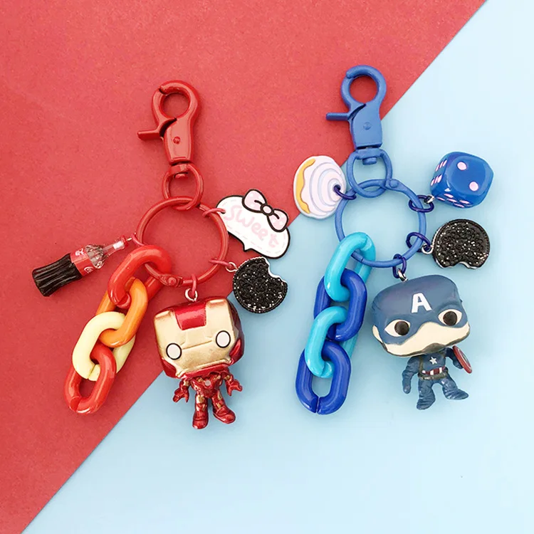 pvc anime avengers super hero iron man spiderman American captain thanos hulk Black panther action toy figure keychain pendant 
pvc anime avengers super hero iron man spiderman American captain thanos hulk Black panther action toy figure keychain pendant