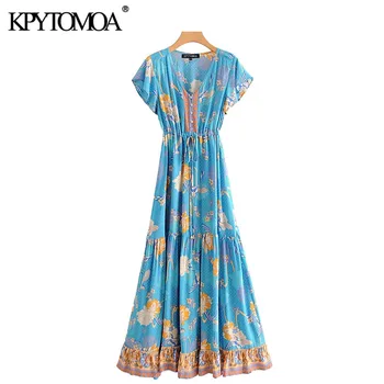 KPYTOMOA Women Bohemian Vintage Animal Print Maxi Dress Boho Chic Short Sleeve Drawstring Tie Summer Beach Dresses Vestidos
KPYTOMOA Women Bohemian Vintage Animal Print Maxi Dress Boho Chic Short Sleeve Drawstring Tie Summer Beach Dresses Vestidos