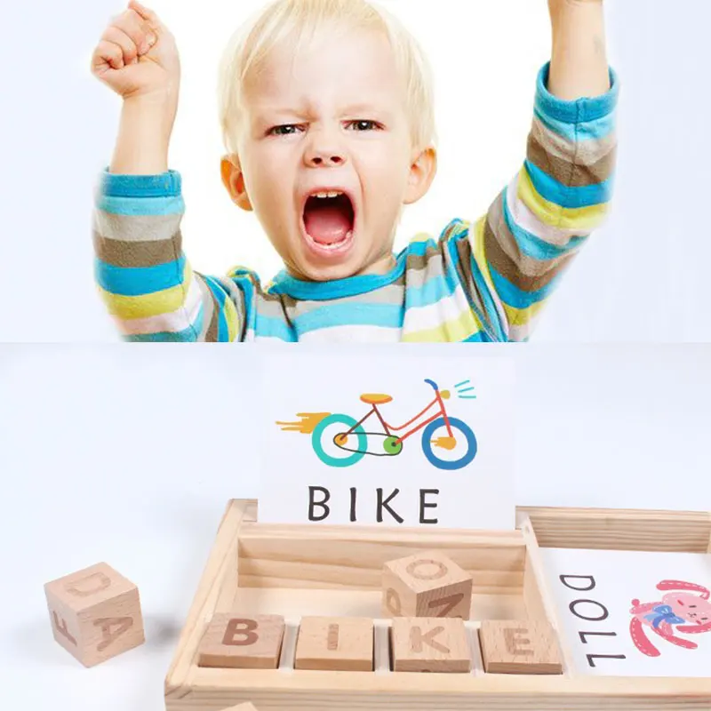 Creative Wooden Children Spell Word Building Blocks Toys Baby Enlightenment Learning Letters Cardboard Jigsaw Puzzle Game
Creative Wooden Children Spell Word Building Blocks Toys Baby Enlightenment Learning Letters Cardboard Jigsaw Puzzle Game