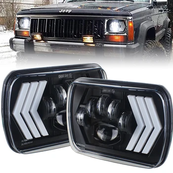 7x6" LED Headlights Halo 5x7 inch Led Headlamp with DRL Turn Signal Light H6054 H5054 H6054LL 69822 for Jeep Wrangler XJ YJ
7x6" LED Headlights Halo 5x7 inch Led Headlamp with DRL Turn Signal Light H6054 H5054 H6054LL 69822 for Jeep Wrangler XJ YJ