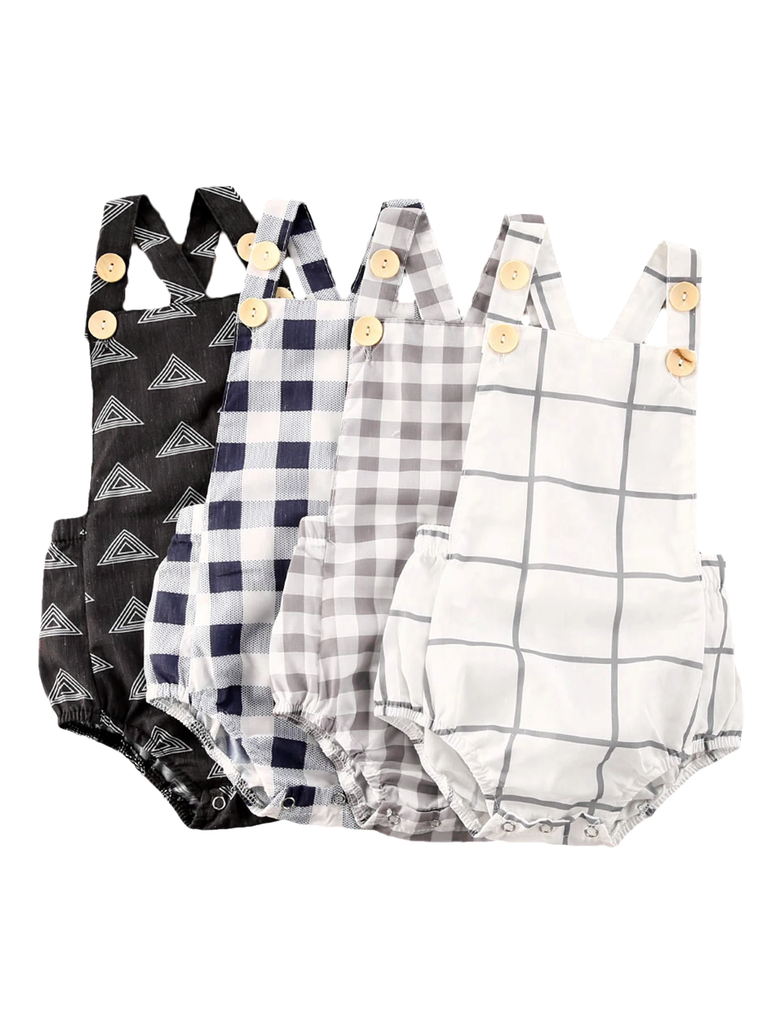 0-24M Baby Summer New Clothing Sleeveless Overall Girls Ruffle Jumpsuit Boys Bodysuit Outfit Infant Checked Clothes
0-24M Baby Summer New Clothing Sleeveless Overall Girls Ruffle Jumpsuit Boys Bodysuit Outfit Infant Checked Clothes