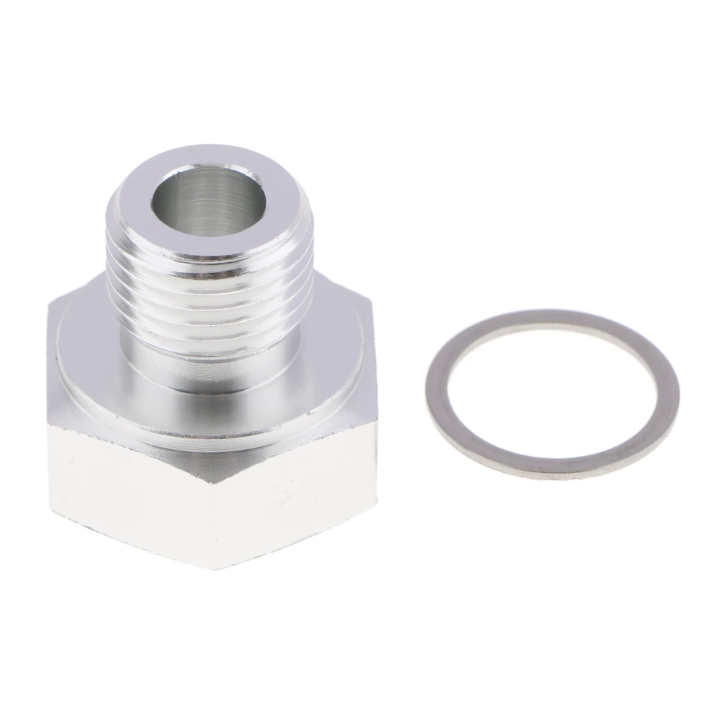 Oil Pressure Sensor Adapter M16X1.5 to 1/8 NPT Turbo Feed Port Gauge Adapter with Gasket,Sliver Oil Pressure Sensor Adapter M16X1.5 to 1/8 NPT Turbo Feed Port Gauge Adapter with Gasket,Sliver