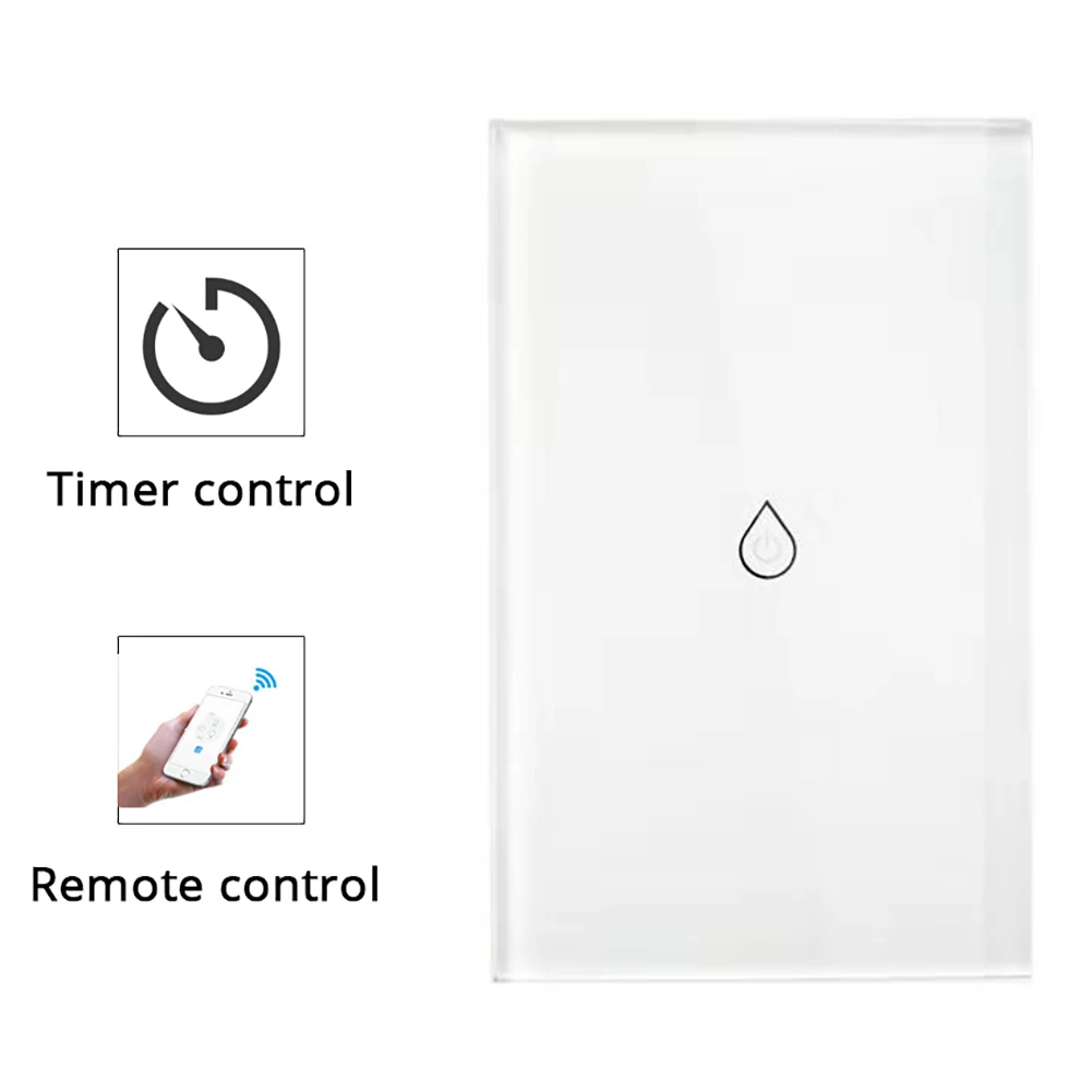 Smart Wifi Water Heater Switch Boiler Switches Alexa Google Home Voice US standard Touch Panel Timer Outdoor App Control Switch
Smart Wifi Water Heater Switch Boiler Switches Alexa Google Home Voice US standard Touch Panel Timer Outdoor App Control Switch