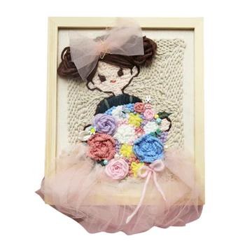 25 x 30cm DIY Knitting Wool Rug Hooking Kit Handcraft Woolen Embroidery Gift with Wooden Frame Poke Needle Photo Frame - Girl
25 x 30cm DIY Knitting Wool Rug Hooking Kit Handcraft Woolen Embroidery Gift with Wooden Frame Poke Needle Photo Frame - Girl