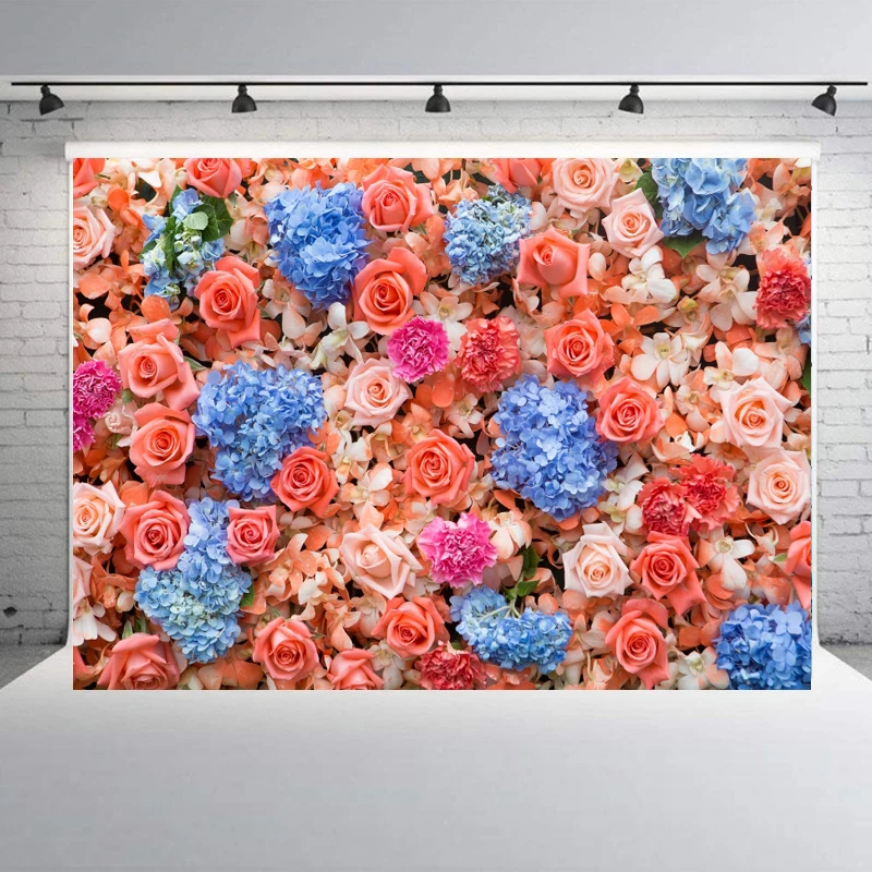 Generic DIY Flower Wall Wedding Backdrop Vinyl Backdrops For